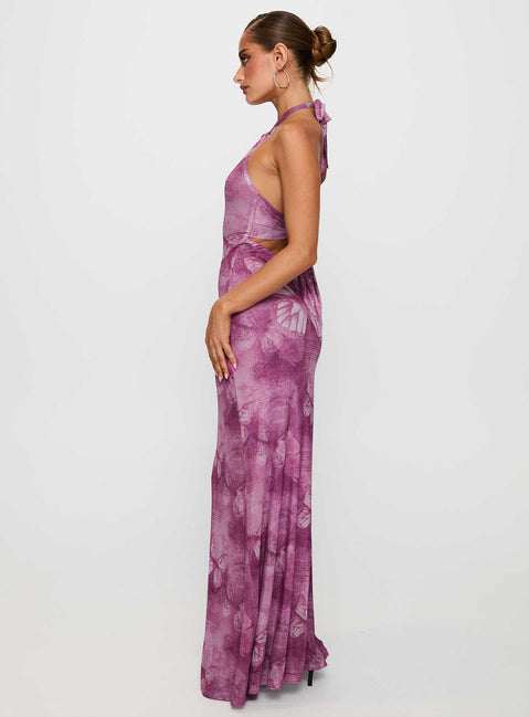 Nathaleia Halter Maxi Dress Purple | Princess Polly Nathaleia Halter Maxi Dress Purple | Princess Polly