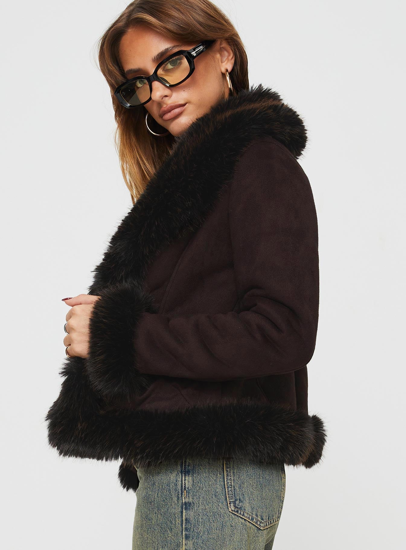 Graciel Penny Lane Jacket Chocolate | Princess Polly