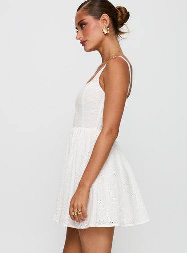 White Embroidered Dresses