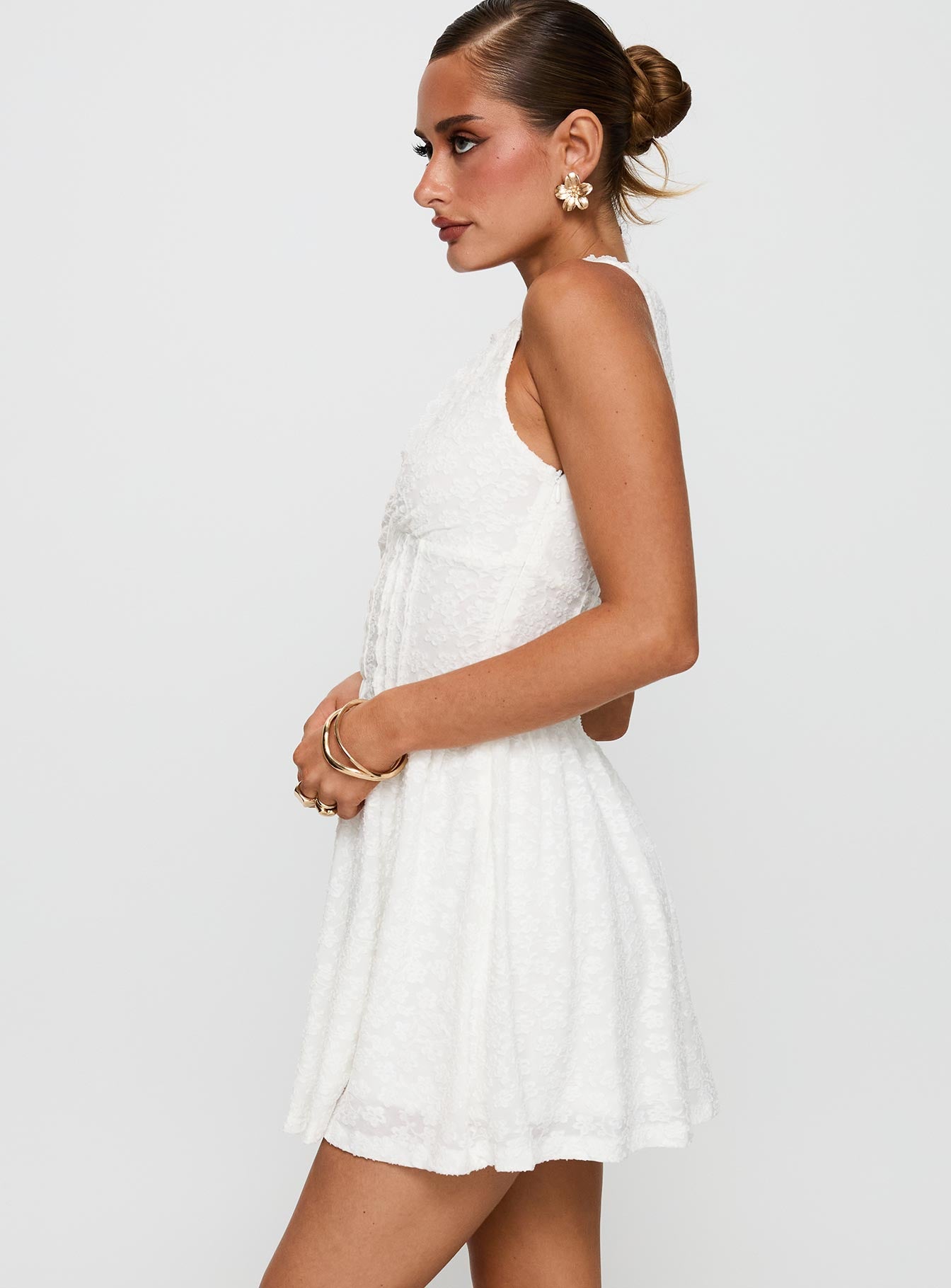 Loveluck Lace Mini Dress White | Princess Polly Loveluck Lace Mini Dress White | Princess Polly