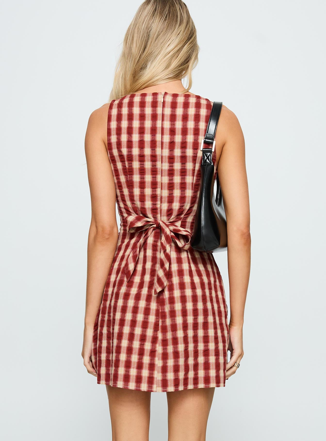 Sweet Somethings Mini Dress Red Check | Princess Polly