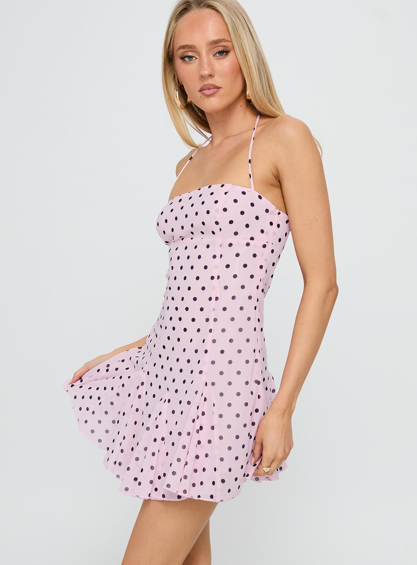Pink And Black Polka Dot Dress Black And White Polka Dot Prom Dresses With Oversized Satin Pink And Black Polka Dot Dress Black And White Polka Dot Prom Dresses With Oversized Satin