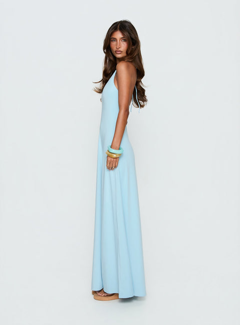 chinese dress ladies Color Me Blue Mesh Maxi Dress