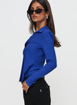 Echoes Long Sleeve Top Blue