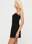 product Princess Polly Crew Neck  Radiante Scalloped Mini Dress Black