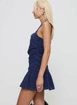 Beauty Queen Mini Dress Navy