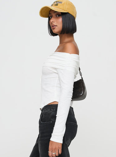 Victorea Off Shoulder Top White