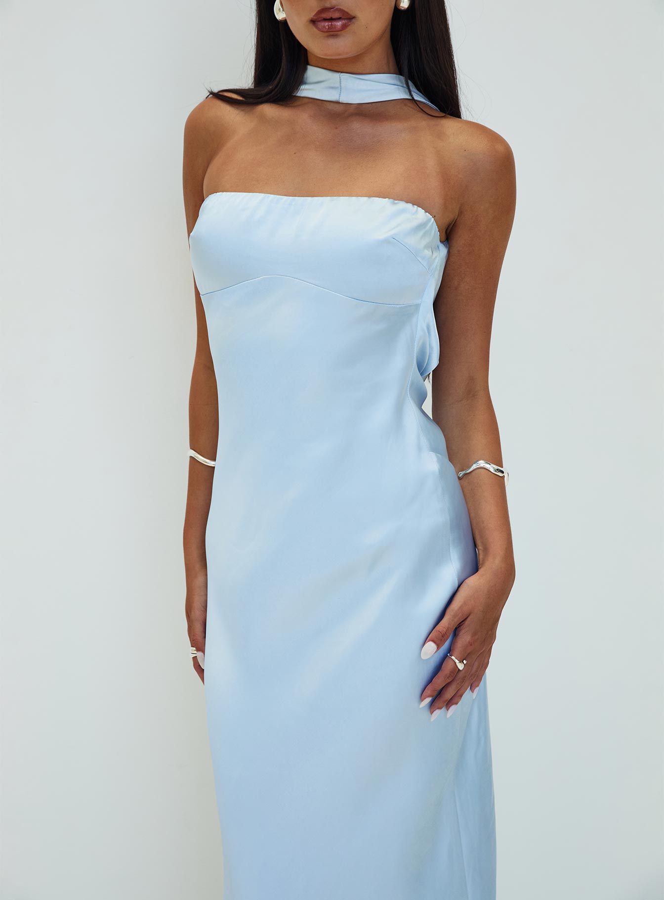 Legacies Strapless Maxi Dress Icy Blue | Princess Polly Legacies Strapless Maxi Dress Icy Blue | Princess Polly