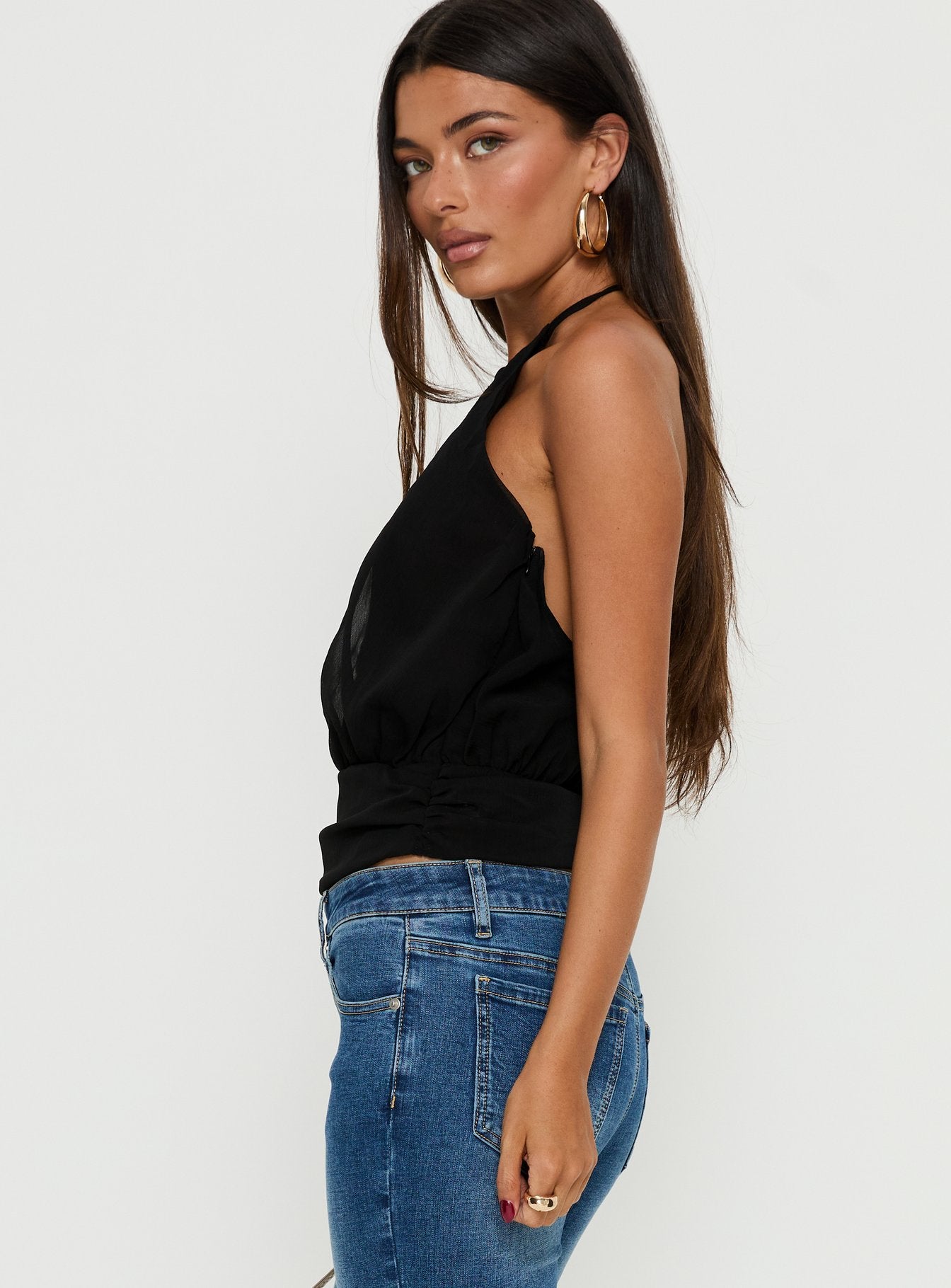 Marolyn Keyhole Top Black