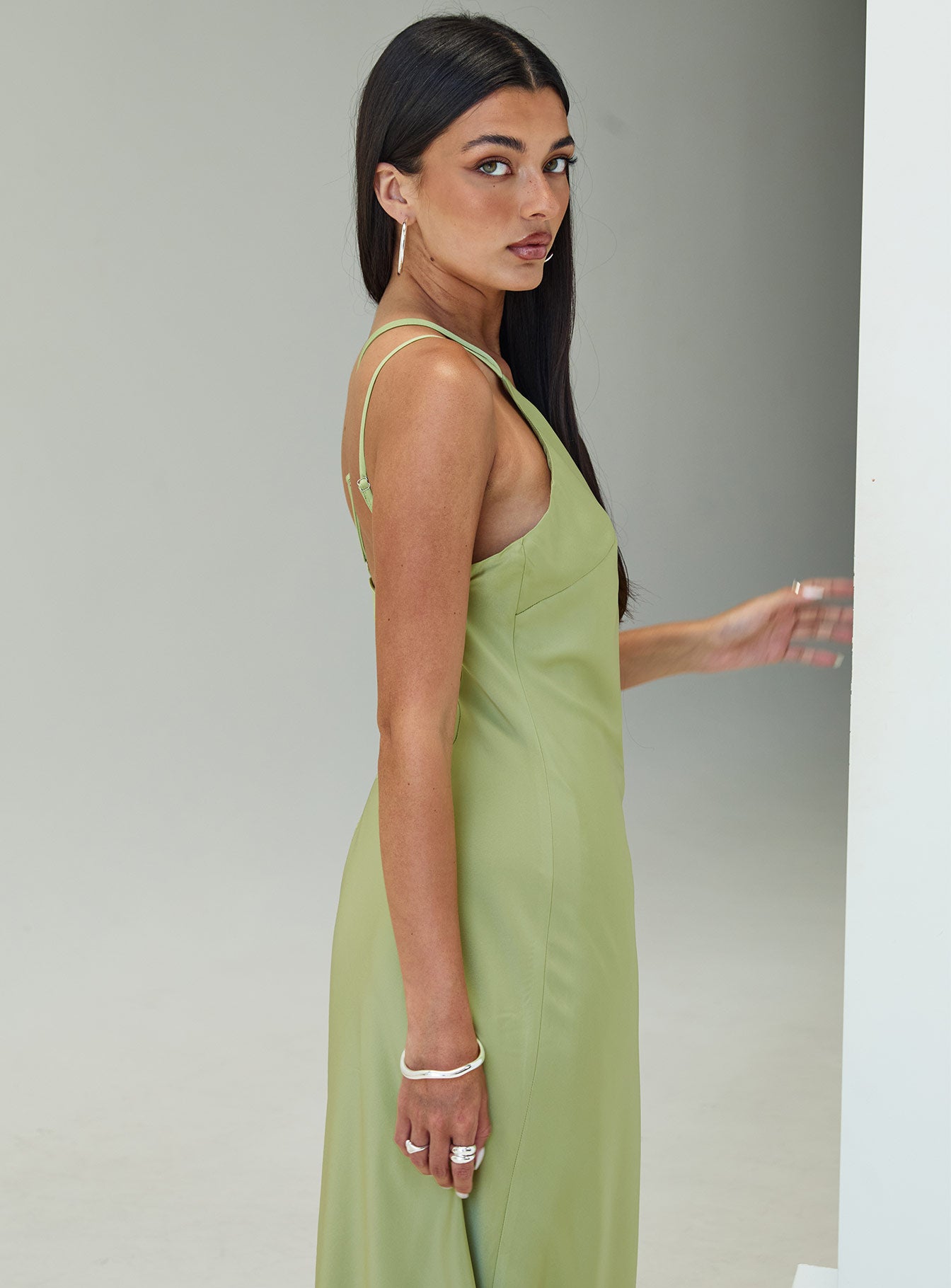 Nehemiah One Shoulder Maxi Dress Green | Princess Polly Nehemiah One Shoulder Maxi Dress Green | Princess Polly