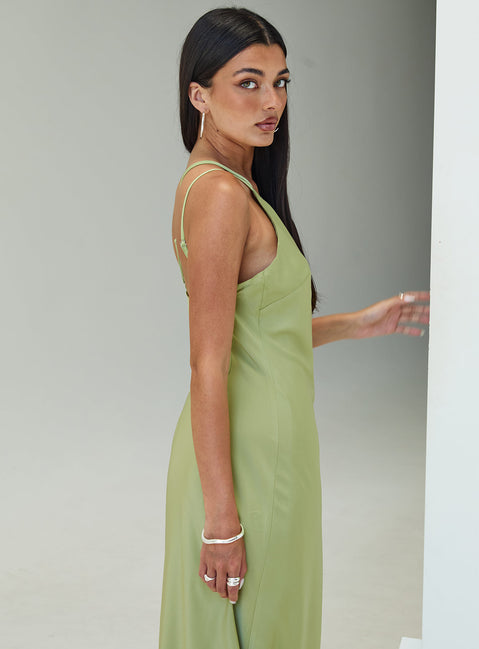 Nehemiah One Shoulder Maxi Dress Green | Princess Polly Nehemiah One Shoulder Maxi Dress Green | Princess Polly