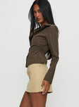 Caitlan Mini Skirt Beige