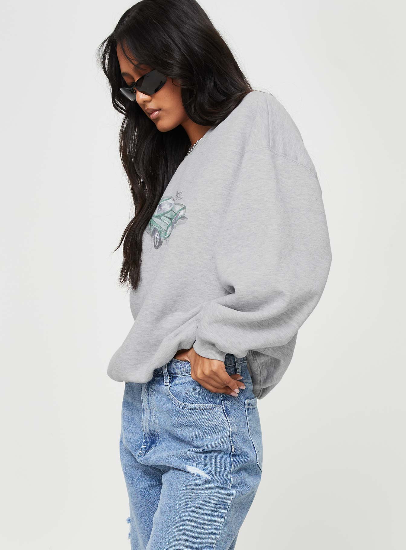 Retro grey online sweatshirt