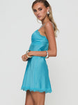 Mini dress Silk material look, lace trim detail, adjustable straps, invisible zip fastening Non-stretch material, unlined 