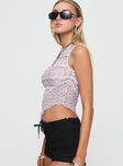 Tavison Lace Top Pastel Purple