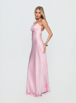 Truth Hurts Ruched Backless Maxi Dress Pink
