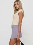 Skort Built-in shorts, folded waistband, ruched detail Good stretch, Fully lined