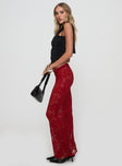 Lombardio Lace Maxi Skirt Burgundy