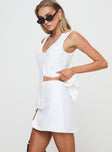 Springview Mini Skirt White