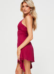 product Princess Polly Asymmetric Neckline  Riven Mini Dress Red