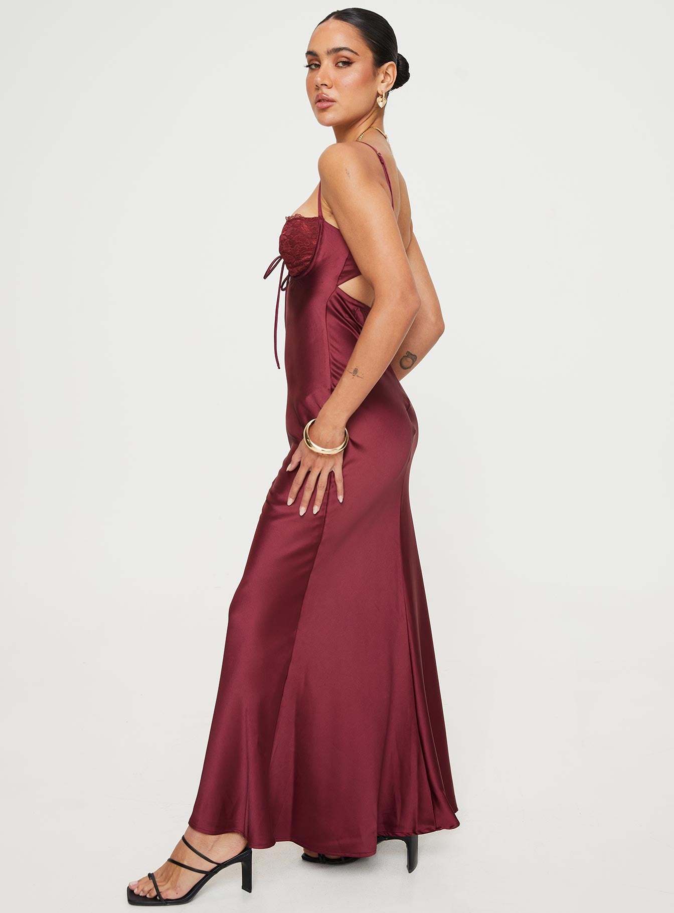 Fadyen Bias Cut Maxi Dress | Burgundy | Womens | Princess Polly Fadyen Bias Cut Maxi Dress | Burgundy | Womens | Princess Polly