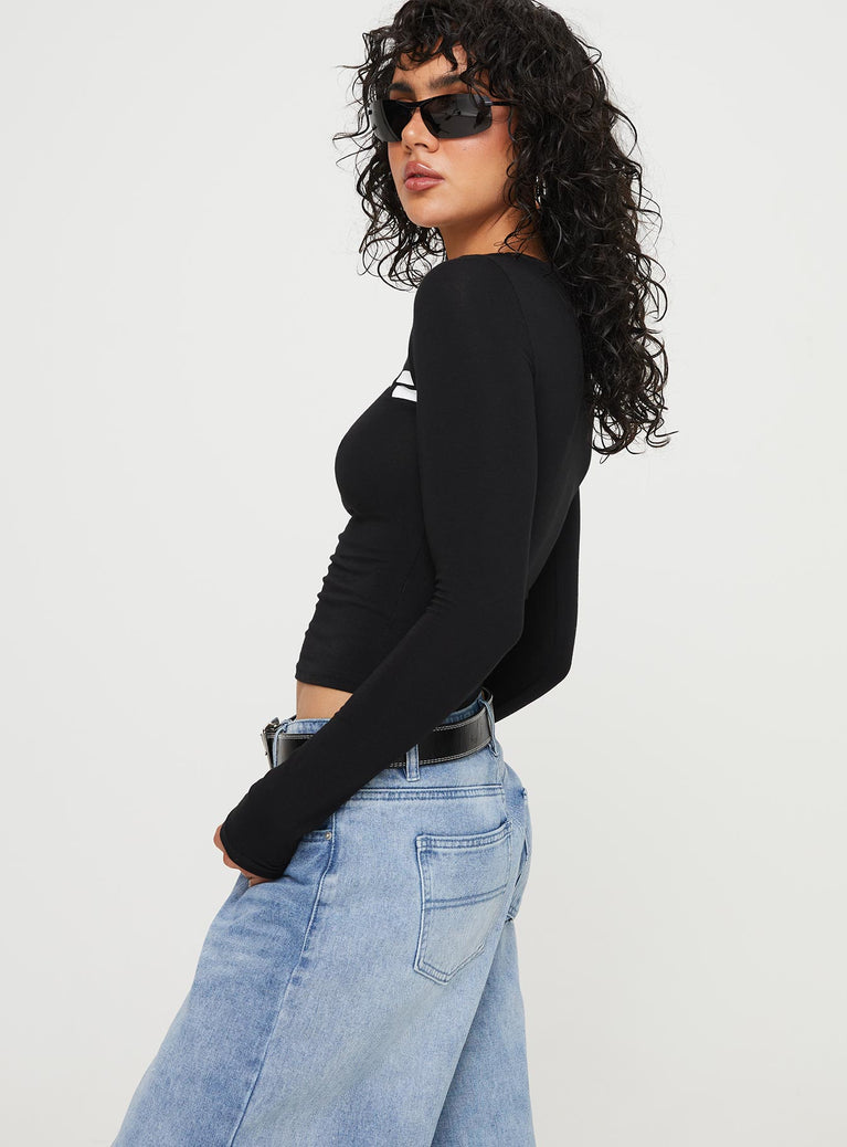 Torrado Long Sleeve Top | US 12 | Black | Womens | Princess Polly