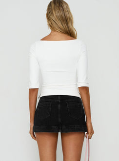 Stefenie Denim Skort Washed Black Petite