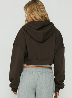 Zellah Double Ended Zipper Hoodie Iron Grey