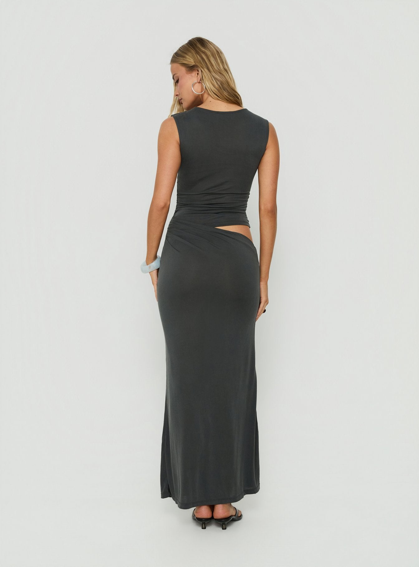 Evelen Thick Strap Maxi Dress Grey