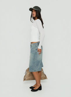 Kings Low Rise Jorts Vintage Mid Blue Wash