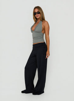 Daily Define Ruched Tie Side Pants Black Tall