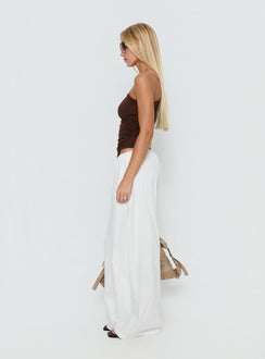 Lunea Concealed Waistband Pants White Petite