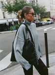 side view of model wearing Princess Polly Lachlynn Oversized Knit Sweater Charcoal Marle Long 