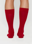 Idalia Socks Red