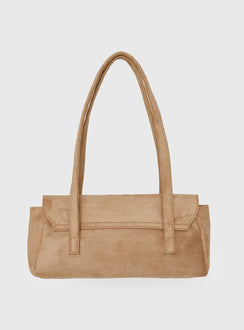 Klyne Faux Suede Shoulder Bag Tan