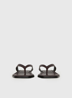 Alara Flat Thong Sandals Brown