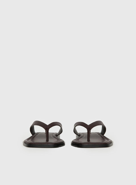 Alara Flat Thong Sandals Brown