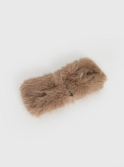 Nephele Fluffy Headband Taupe