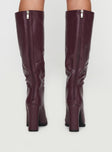 Keeley Boots Matte Burgundy