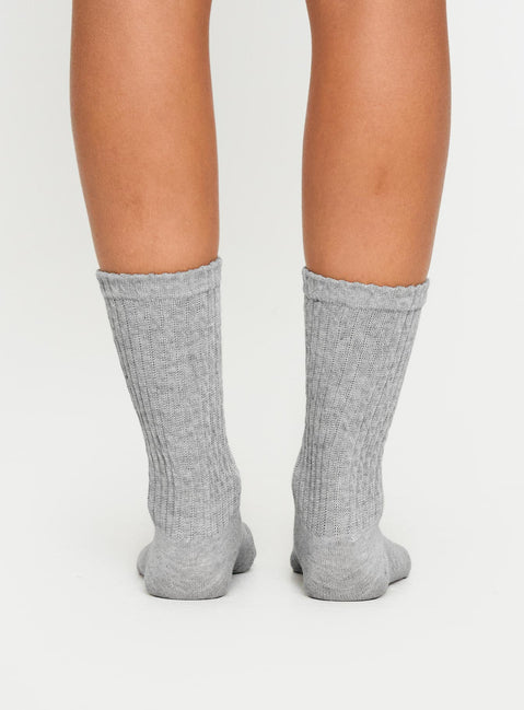 One For Me Socks Grey Marle