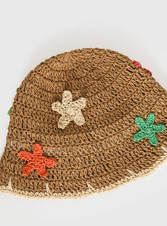 Blossomia Rattan Bucket Hat Tan