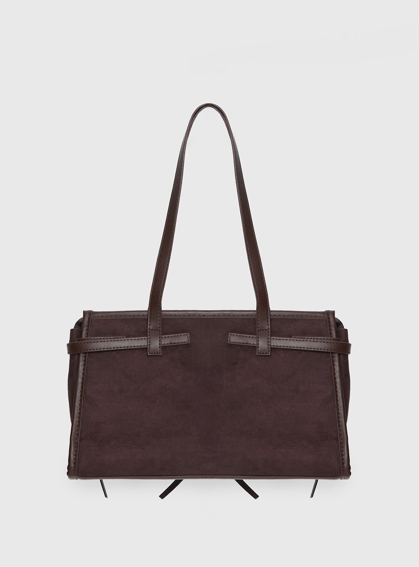 Beaming Bow Detail Shoulder Bag Brown
