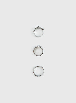 Two Young Hearts Ring Pack Silver