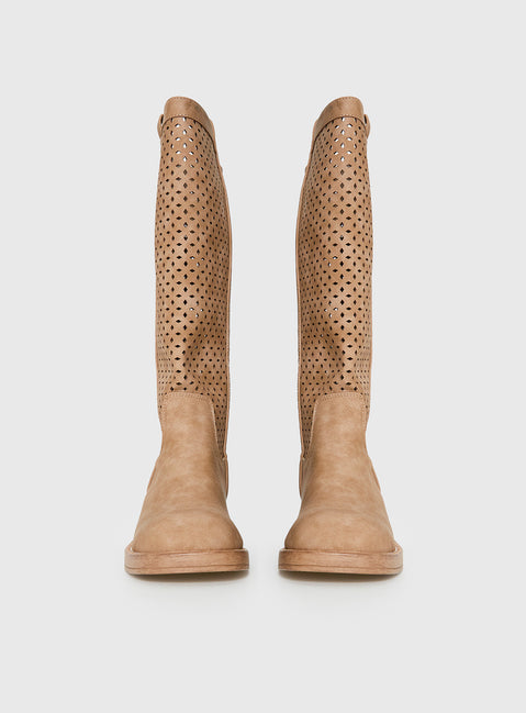 Therapy Festival Knee High Boots Natural