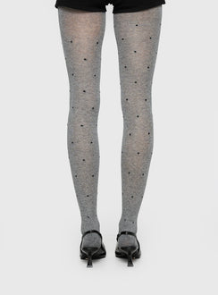 Coretta Tights Grey / Black Polka