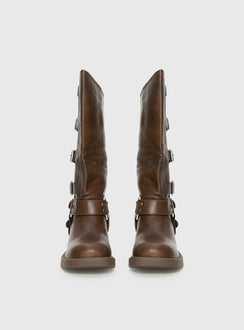 Buckle Down Boots Brown