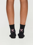 Adonna Sock Black / Pink