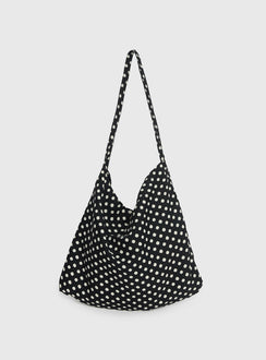 Tempting Tote Bag Black Polka