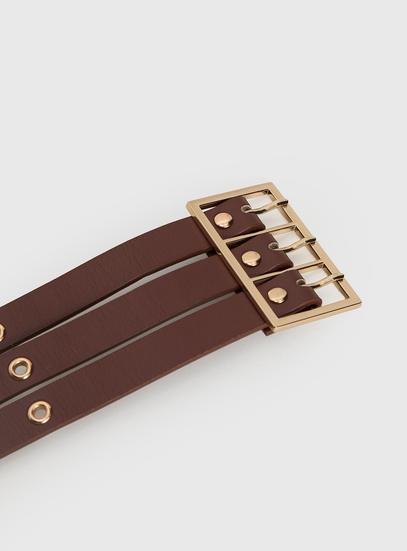 Dusk Dipped Layered Belt Brown / Gold