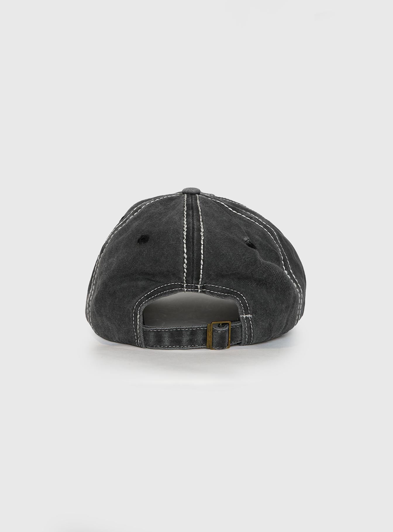 Back To Back Distressed Cap Black